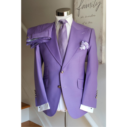 Super 120 Wool Lavender Suit