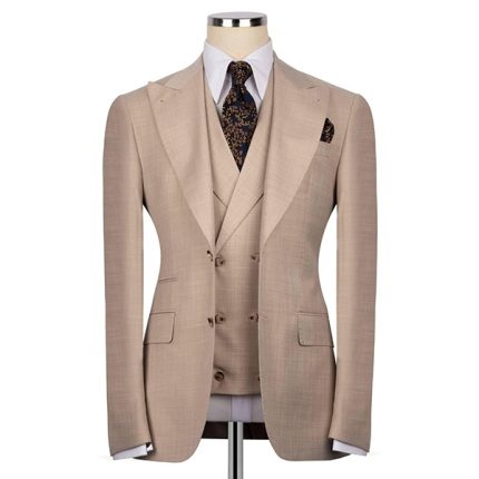 Tan Wool 3 Piece Suit