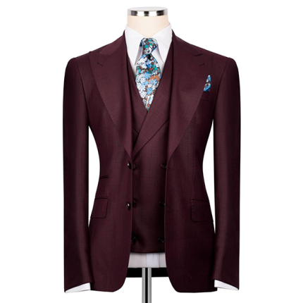Dark Burgundy 3-Piece Suit