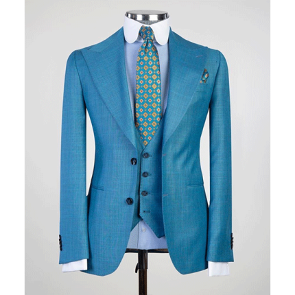 Ocean Blue 3 Piece Suit
