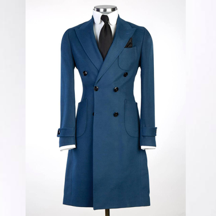 100% Cashmere Wool Cerulean Winter Coat